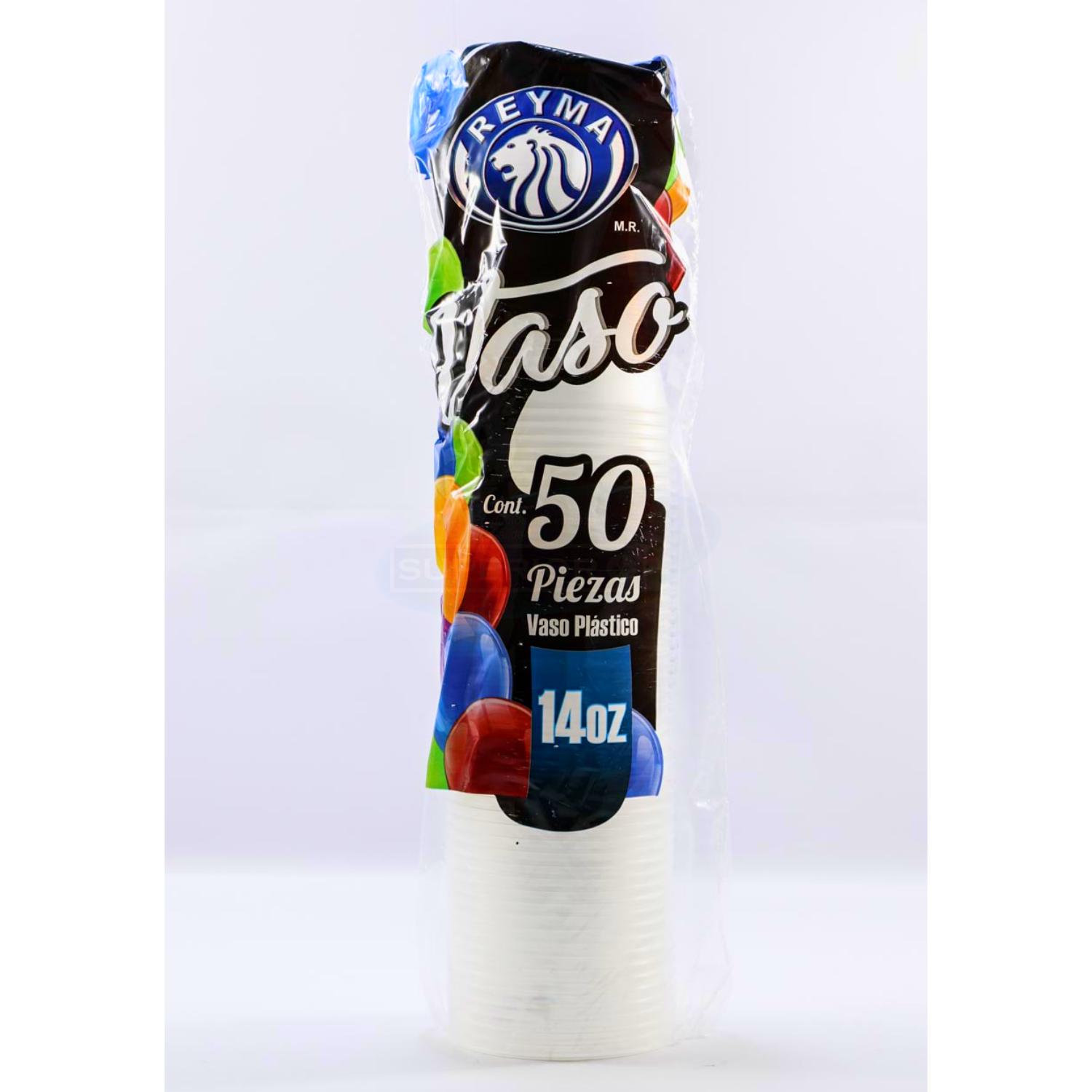 VASO DE PLÁSTICO REYMA No. 14/ 296 ml 50 PIEZAS